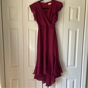Altar'd State Maroon High-Low Dress
